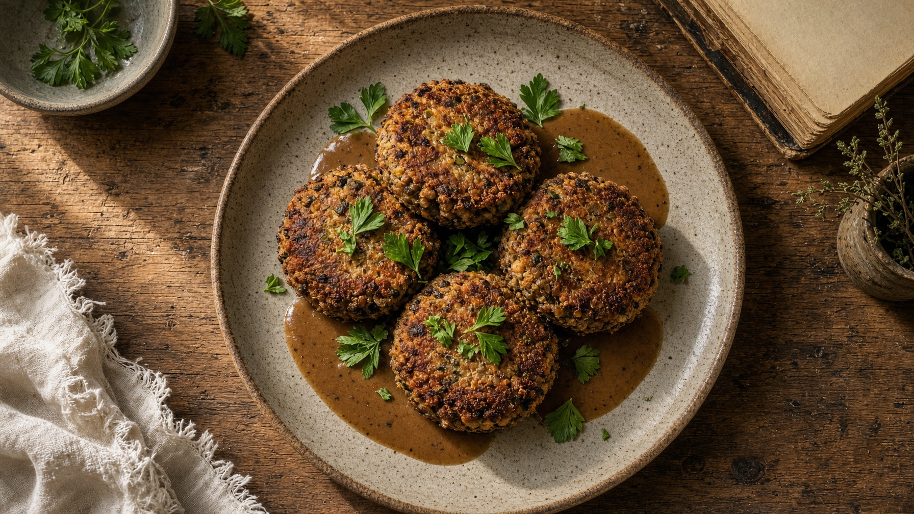 Wheldon’s lentil cakes